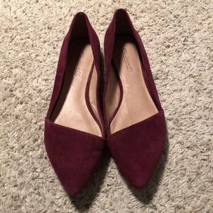 Madewell Suede Maroon Flats